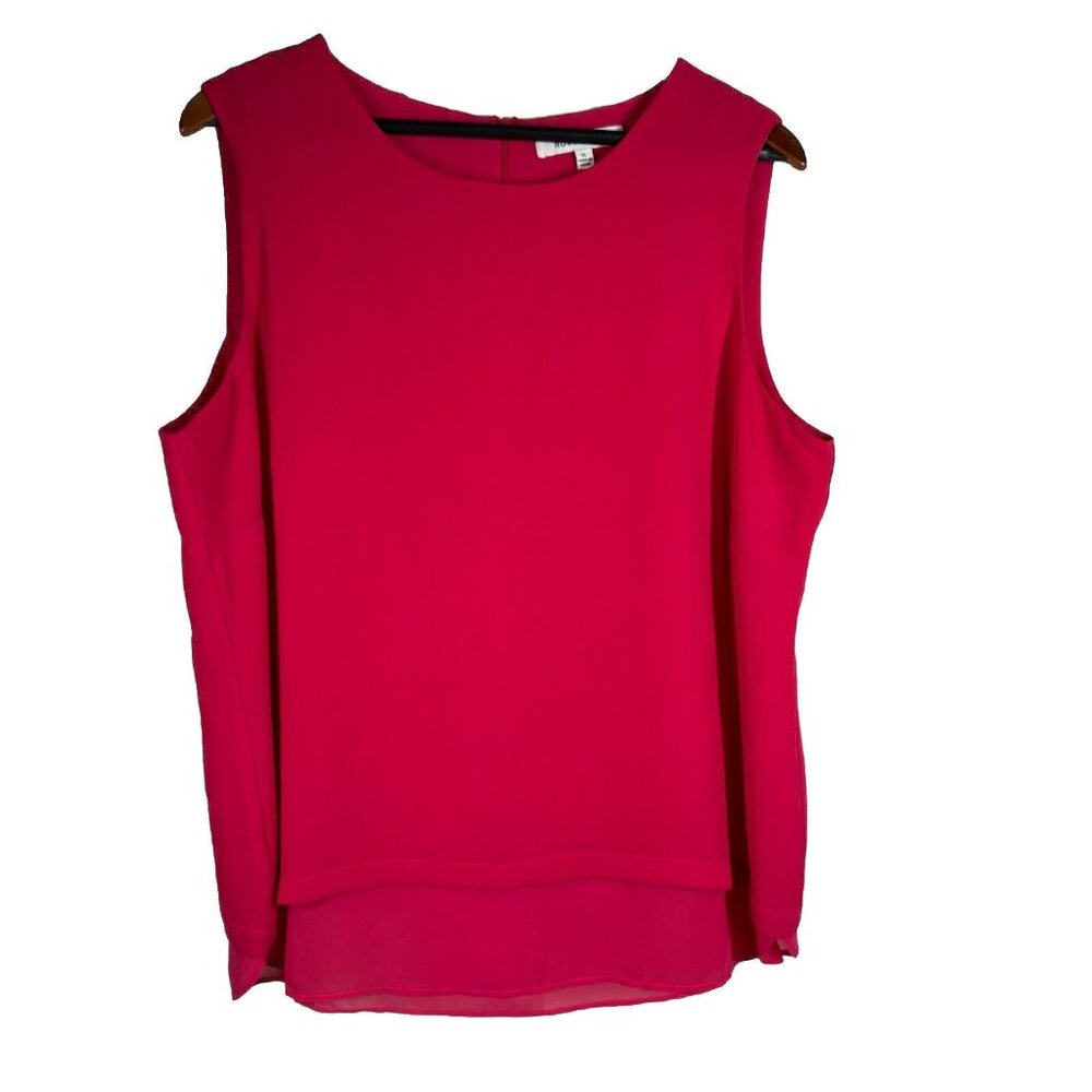 Rose & Olive Womens Size XL Tank Top Pink Sleeveless‎ Blouse Barbiecore